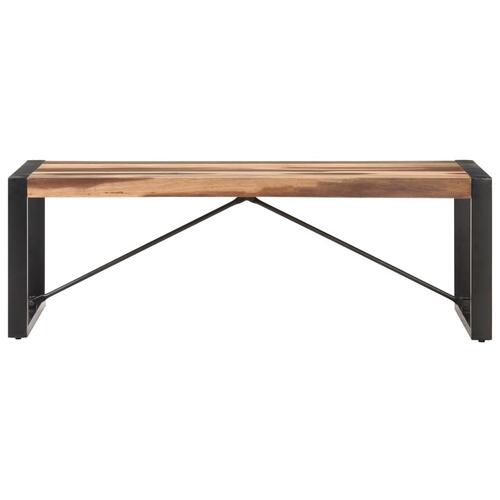Sofabord 120x60x40 cm massivt træ med sheeshamfinish