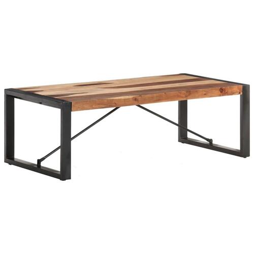 Sofabord 120x60x40 cm massivt træ med sheeshamfinish