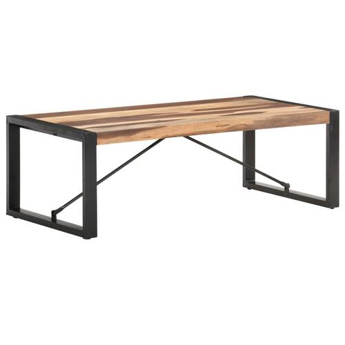Sofabord 120x60x40 cm massivt træ med sheeshamfinish