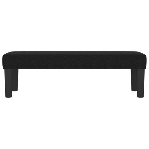 Bænk 100x30x30 cm stof sort