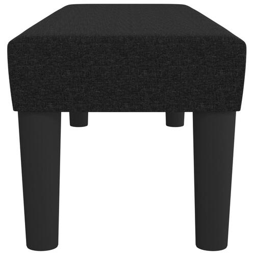 Bænk 100x30x30 cm stof sort