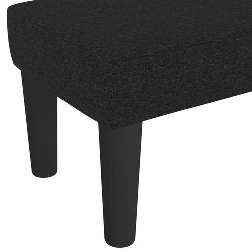 Bænk 100x30x30 cm stof sort