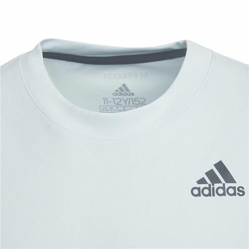 Børne Kortærmet T-shirt Adidas Club Tennis 3 bandas Hvid 9-10 år
