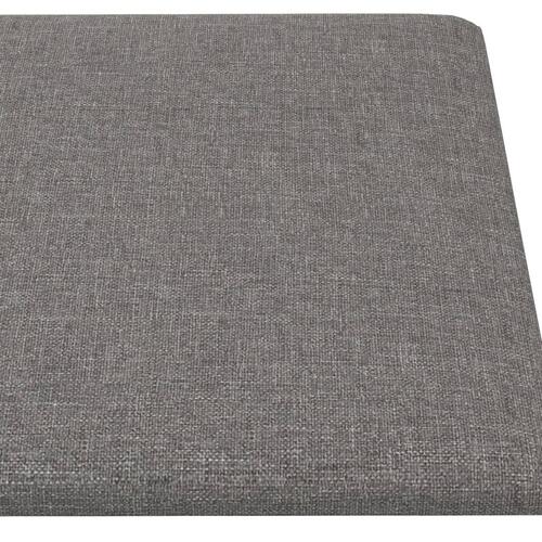 Vægpaneler 12 stk. 90x30 cm 3,24 m² stof lysegrå