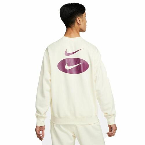 Sweaters uden Hætte til Mænd Nike Swoosh League Hvid S