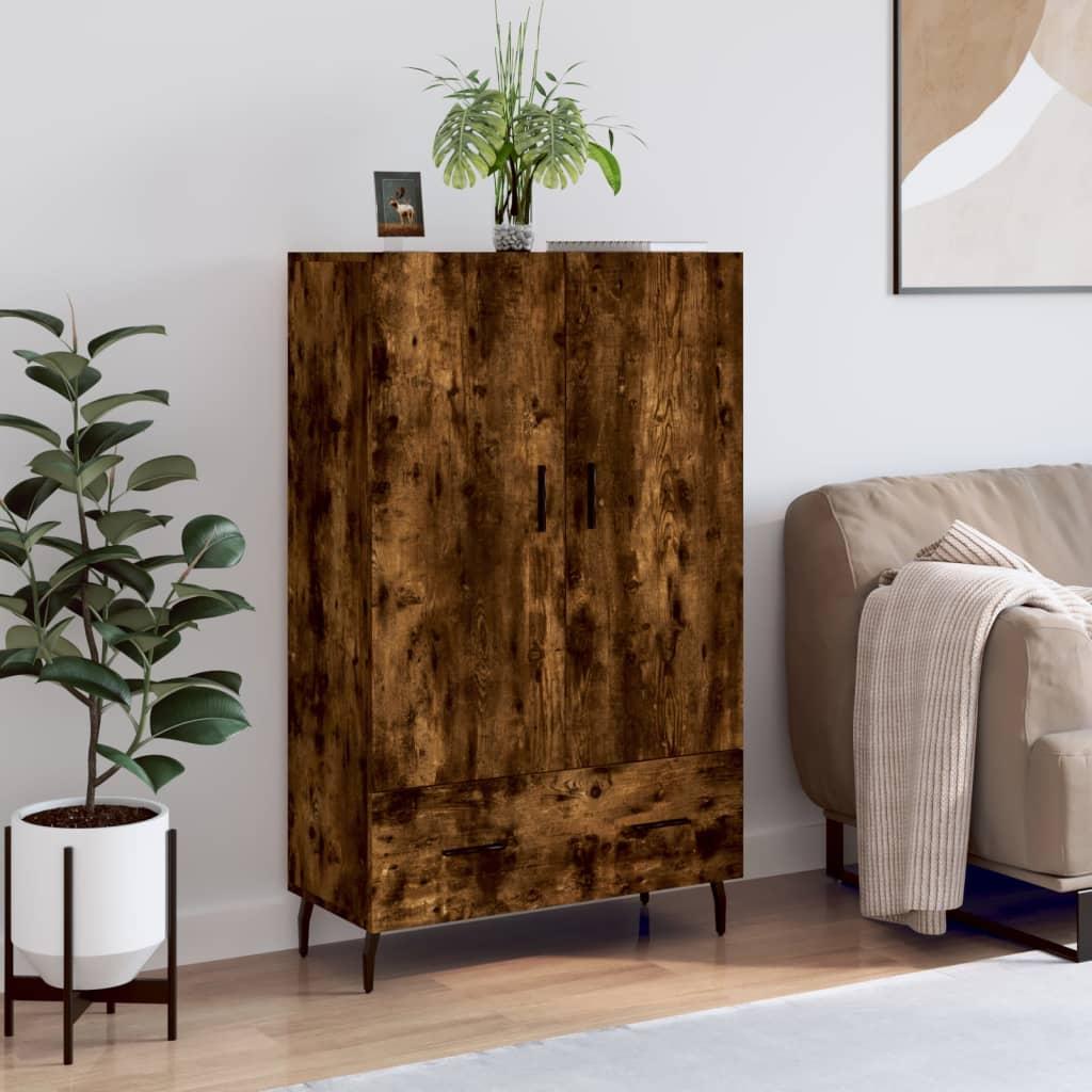 Skab 69,5x31x115 cm konstrueret træ røget sonoma-eg