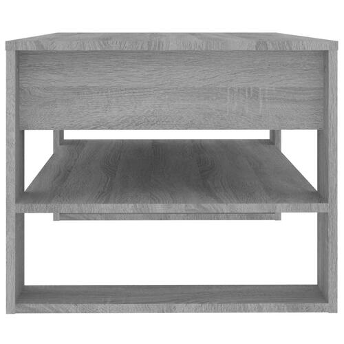 Sofabord 102x55x45 cm konstrueret træ grå sonoma-eg
