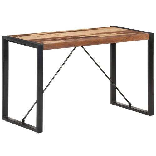 Spisebord 120x60x75 cm massivt træ med sheeshamfinish