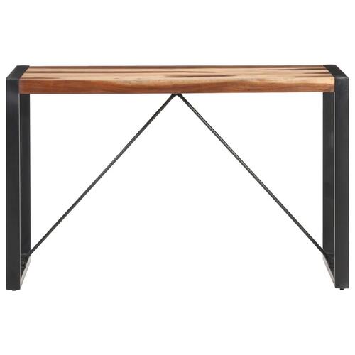 Spisebord 120x60x75 cm massivt træ med sheeshamfinish