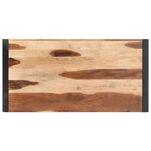 Spisebord 120x60x75 cm massivt træ med sheeshamfinish