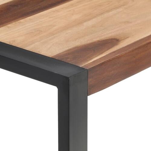 Spisebord 120x60x75 cm massivt træ med sheeshamfinish