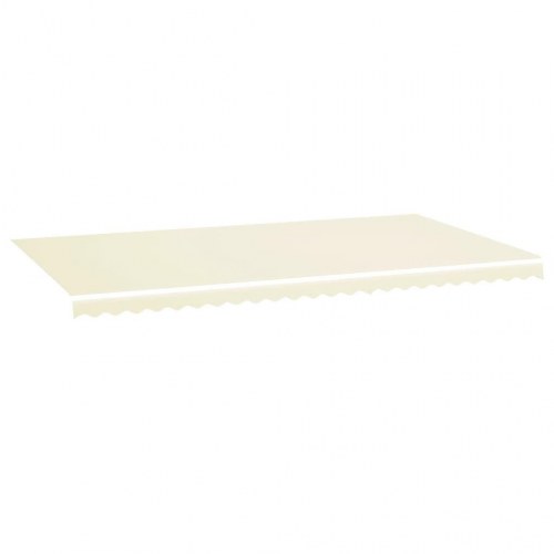 Udskiftningsdug til markise 6 × 3,5 m - cremefarvet polyester