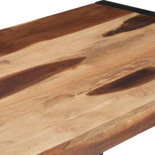 Spisebord 120x60x75 cm massivt træ med sheeshamfinish