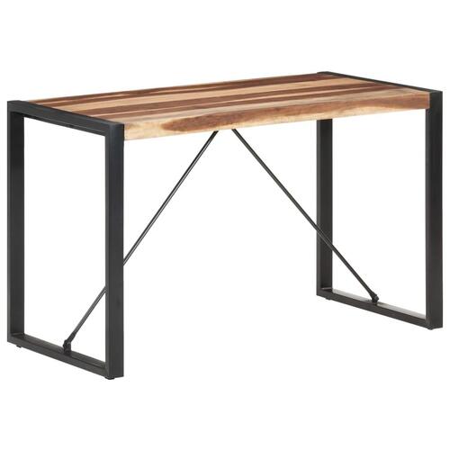 Spisebord 120x60x75 cm massivt træ med sheeshamfinish