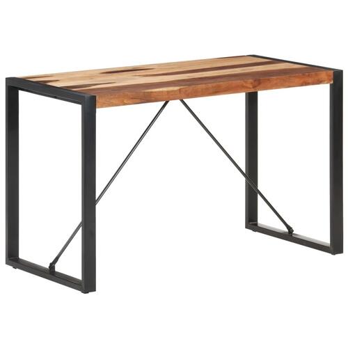 Spisebord 120x60x75 cm massivt træ med sheeshamfinish
