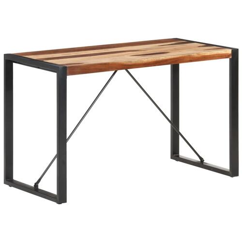 Spisebord 120x60x75 cm massivt træ med sheeshamfinish