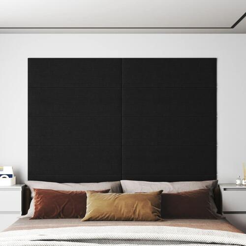 Vægpaneler 12 stk. 90x30 cm 3,24 m² stof sort