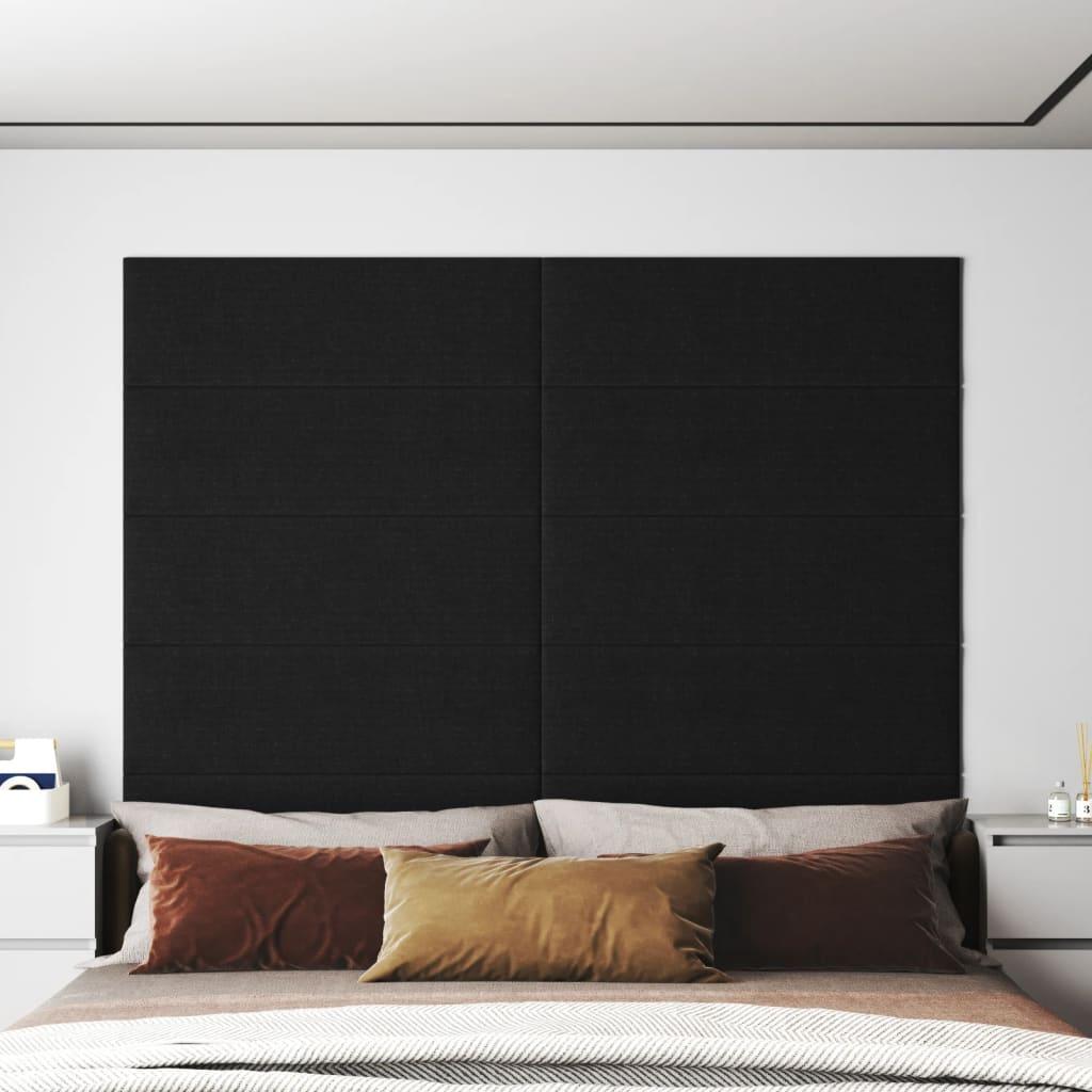 Vægpaneler 12 stk. 90x30 cm 3,24 m² stof sort