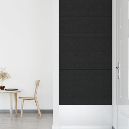 Vægpaneler 12 stk. 90x30 cm 3,24 m² stof sort