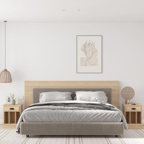 Sengeborde 2 stk. 43x36x50 cm sonoma-eg