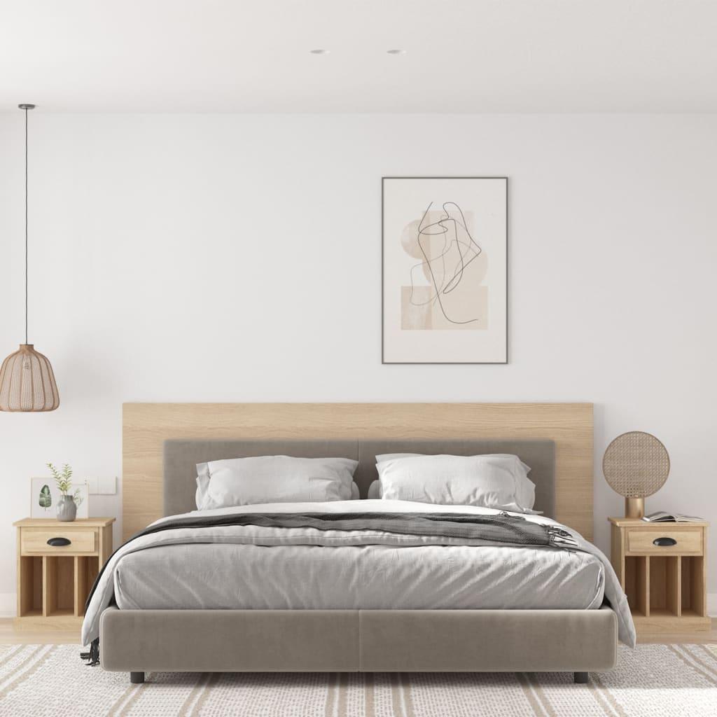 Sengeborde 2 stk. 43x36x50 cm sonoma-eg