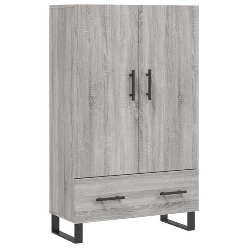 Skab 69,5x31x115 cm konstrueret træ grå sonoma-eg