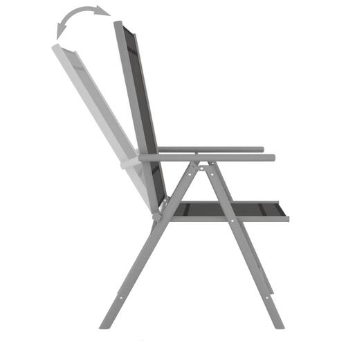 Foldbare havestole 2 stk. textilene sort