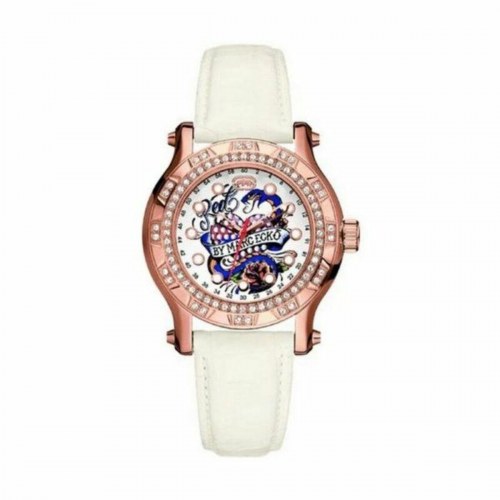 Marc Ecko dameur E13599M1 - hvid rem, Ø 39 mm