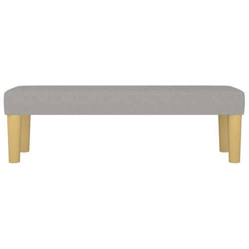 Bænk 100x30x30 cm stof lysegrå