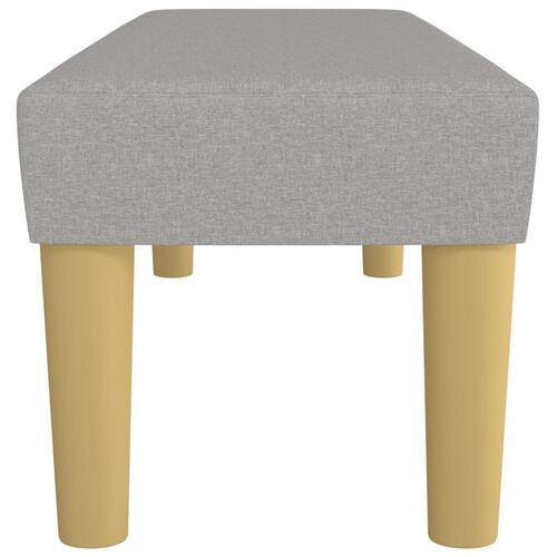 Bænk 100x30x30 cm stof lysegrå