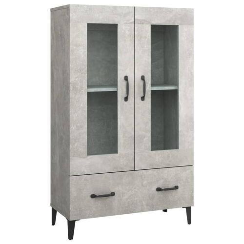 Skab 70x31x115 cm konstrueret træ betongrå