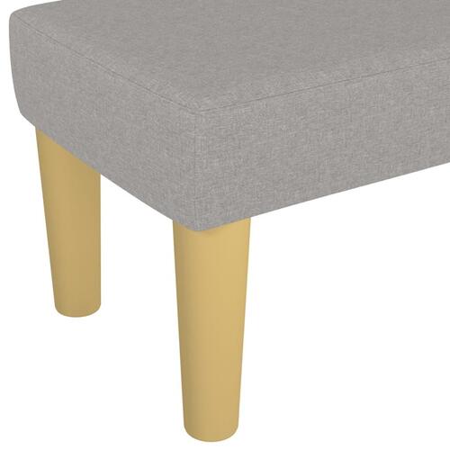 Bænk 100x30x30 cm stof lysegrå