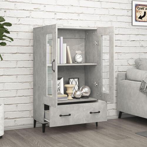 Skab 70x31x115 cm konstrueret træ betongrå