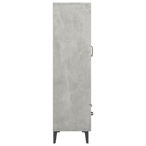 Skab 70x31x115 cm konstrueret træ betongrå