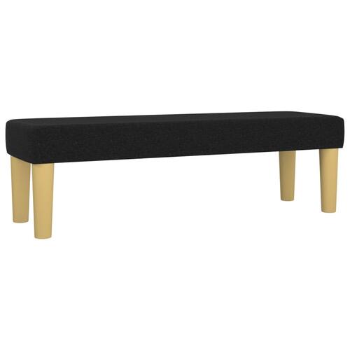 Bænk 100x30x30 cm stof sort