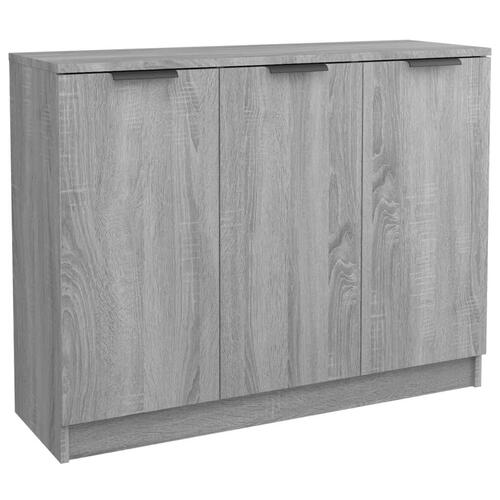Skænk 90,5x30x70 cm konstrueret træ grå sonoma-eg