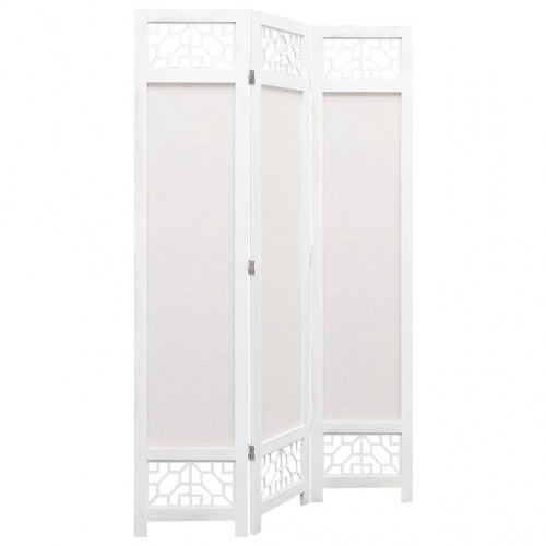 3-panels rumdeler 105 x 165 cm stof cremefarvet
