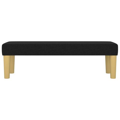Bænk 100x30x30 cm stof sort