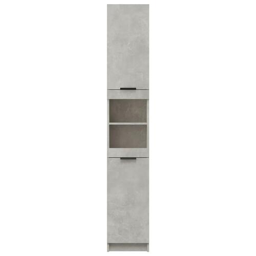 Badeværelsesskab 32x34x188,5 cm konstrueret træ betongrå