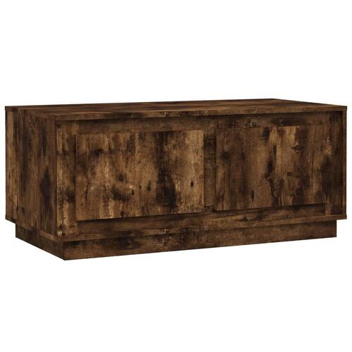 Sofabord 102x50x44 cm konstrueret træ røget egetræsfarve