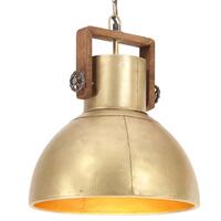 Industriel hængelampe 25 W rund 40 cm E27 messingfarvet