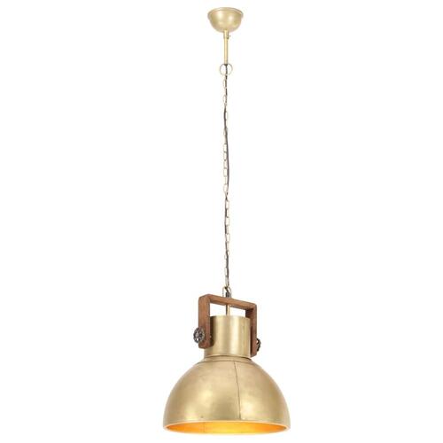 Industriel hængelampe 25 W rund 40 cm E27 messingfarvet