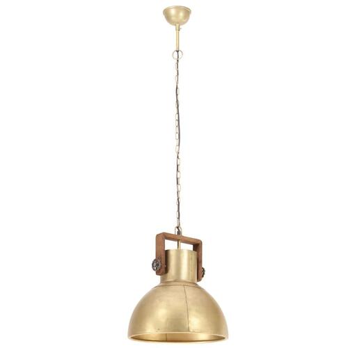 Industriel hængelampe 25 W rund 40 cm E27 messingfarvet