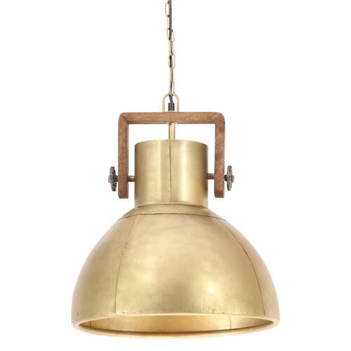 Industriel hængelampe 25 W rund 40 cm E27 messingfarvet