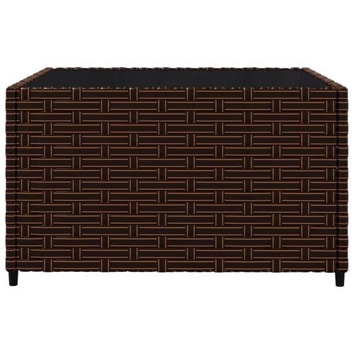 Loungesæt til haven 3 dele med hynder polyrattan brun