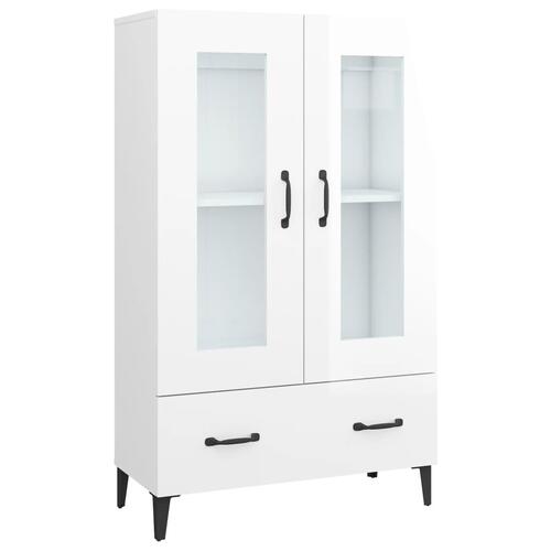 Skab 70x31x115 cm konstrueret træ hvid højglans