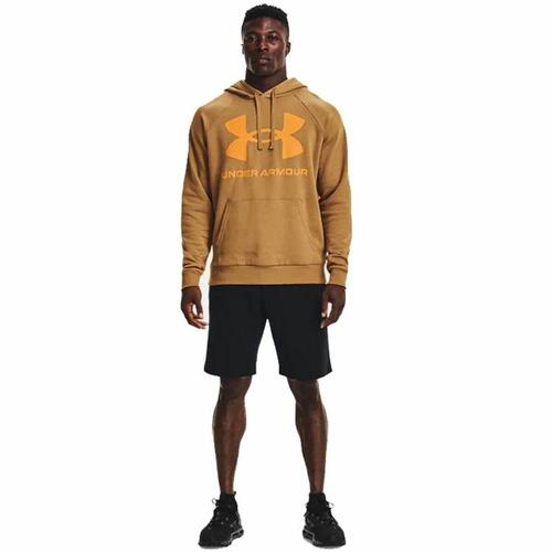 Hættetrøje til Mænd Under Armour Rival Big Logo Okker L