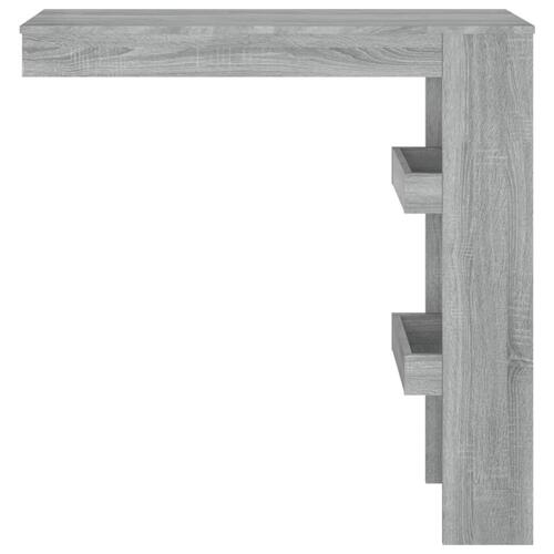 Væghængt barbord 102x45x103,5 cm konstrueret træ grå sonoma-eg