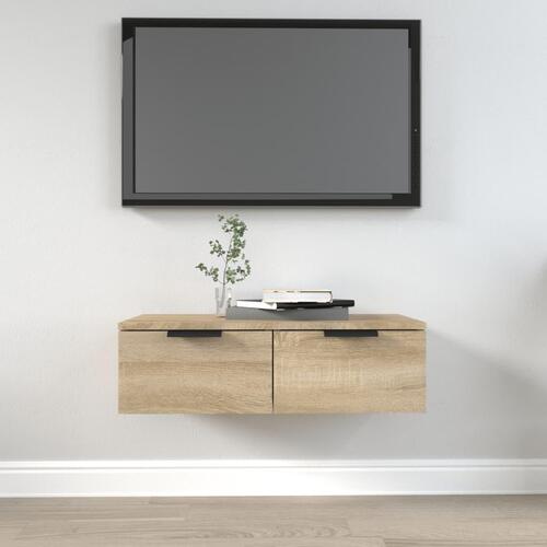 Vægskab 68x30x20 cm konstrueret træ sonoma-eg