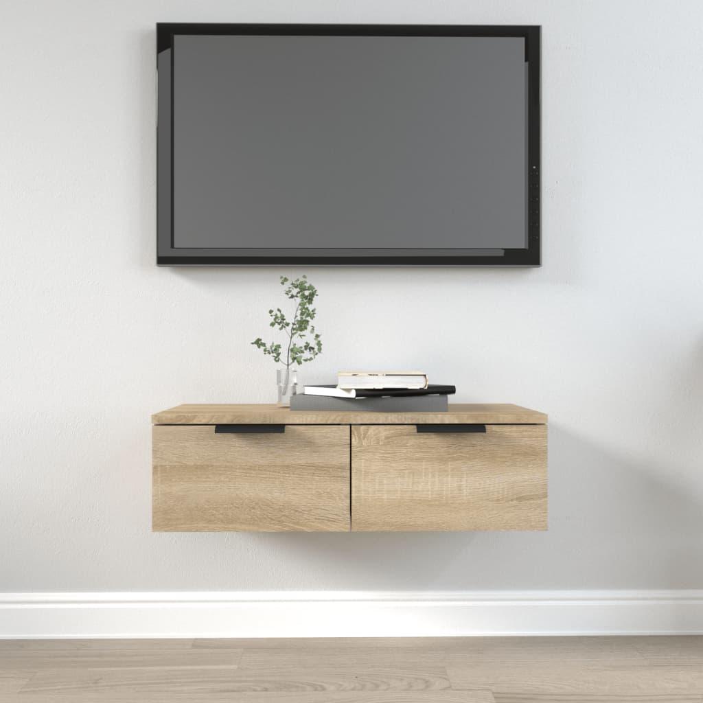 Vægskab 68x30x20 cm konstrueret træ sonoma-eg
